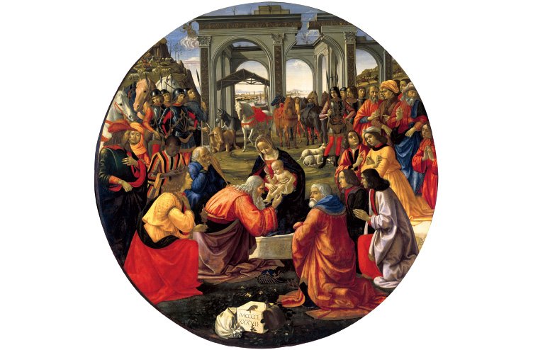 Poklon svetih treh kraljev, panel, 1476−1477