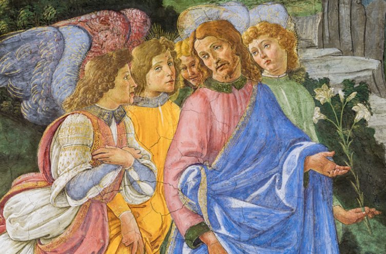Sikstinska kapela – Kristusove skušnjave, detajl freske, 1481−1482